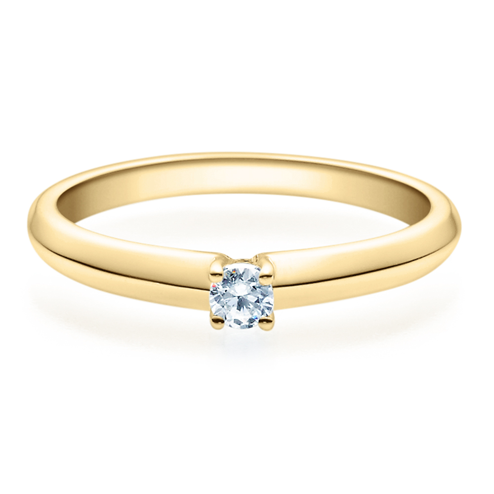 Rubin Verlobungsring Gelbgold Solitär Ring 18004