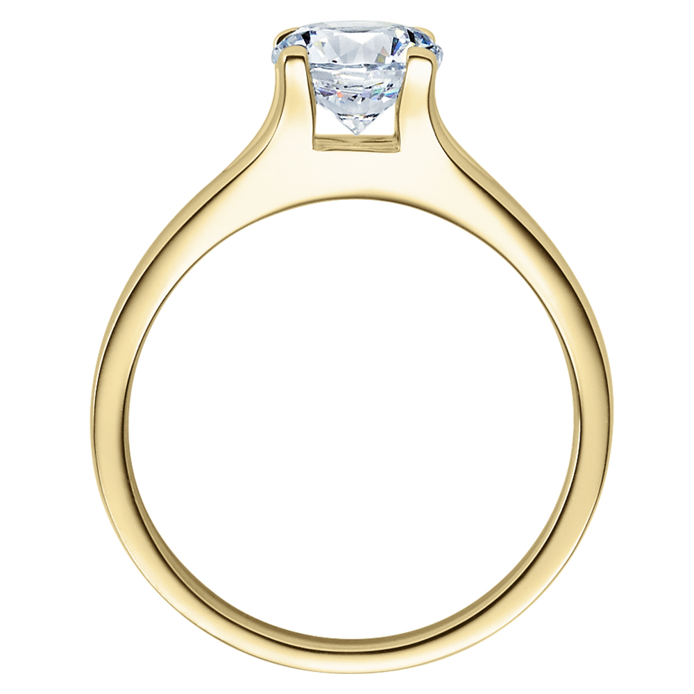 Rubin Verlobungsring 18020 Gelbgold Solitär Ring stehend