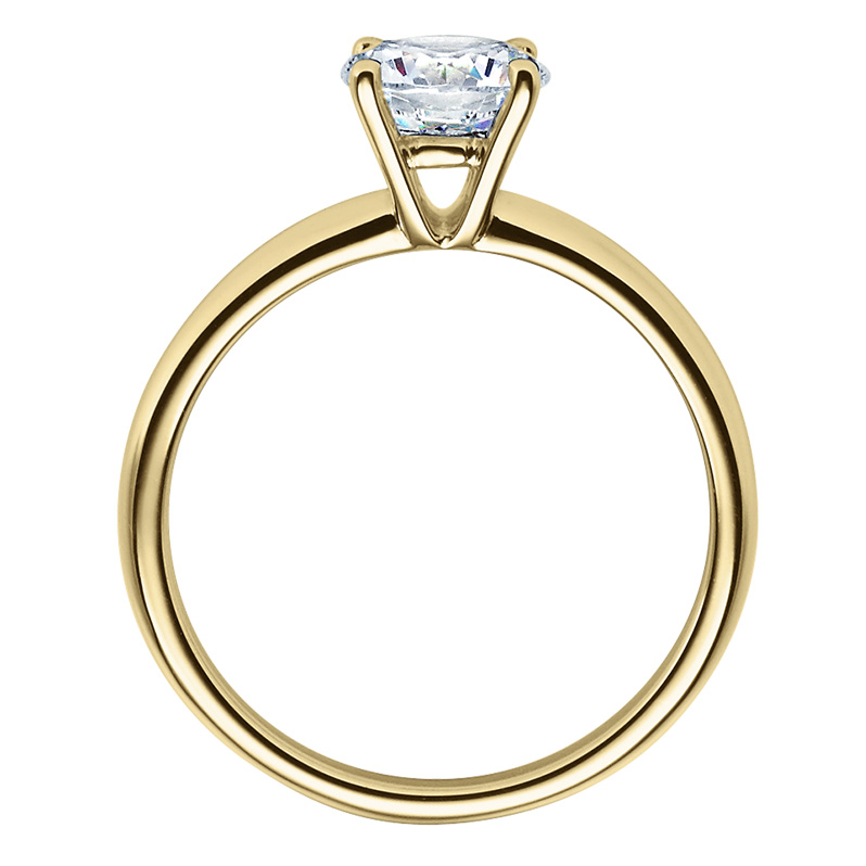 Rubin Verlobungsring 18018 Gelbgold Solitär Ring stehend