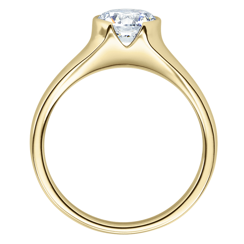 Rubin Verlobungsring 18022 Gelbgold Solitär Ring stehend