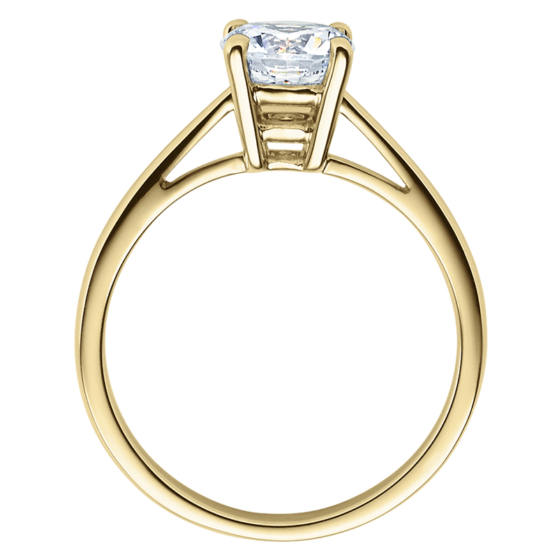 Rubin Verlobungsring 18010 Gelbgold Solitär Ring stehend