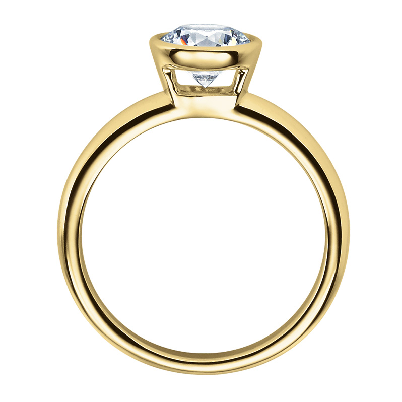 Rubin Verlobungsring 18019 Gelbgold Solitär Ring stehend