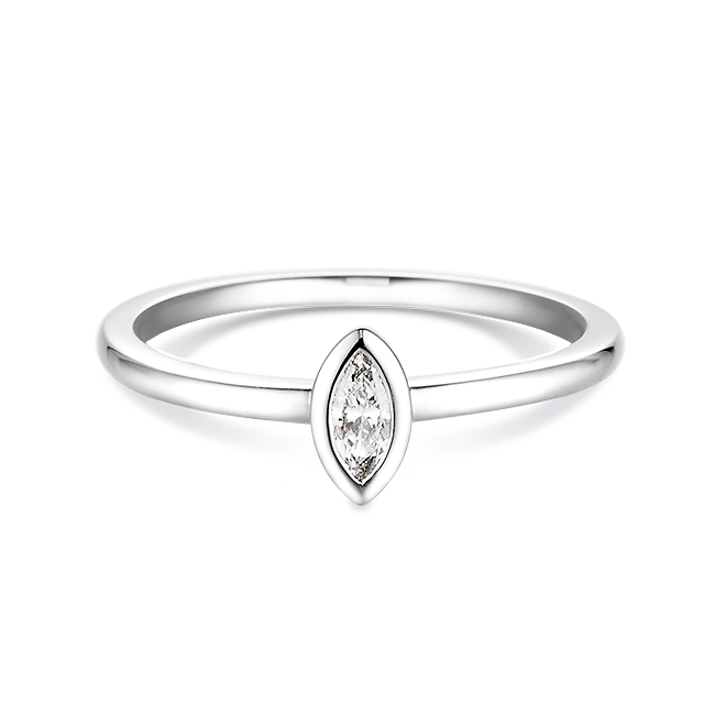 Solitär Ring aus Platin Diamant Marquise Dettinger 27135