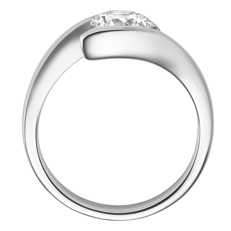 Rubin Verlobungsring 18015 Silber 925 Solitär Ring stehend