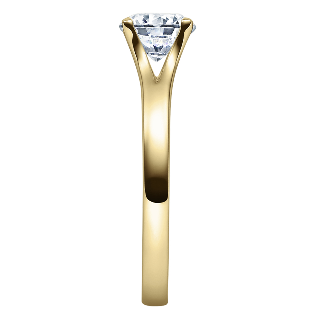 Rubin Verlobungsring 18020 Gelbgold Solitär Ring seitlich