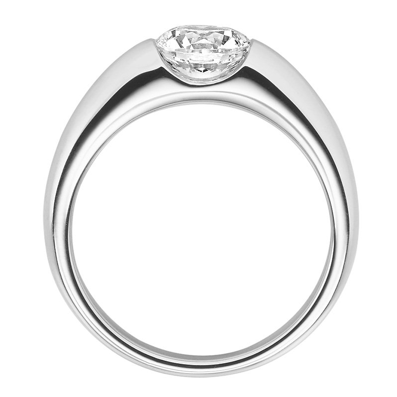 Rubin Verlobungsring 18005 Weißgold Solitär Ring stehend
