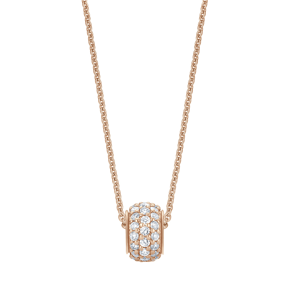 bella luce Halskette mit Diamant-Loop Roségold 585 Brillant 0.150 ct.
