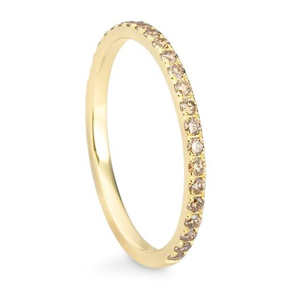 Memoire Ring Gelbgold mit braunen Diamanten 48-06592