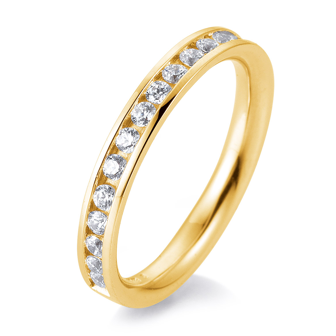 Breuning Alliance-Ring Eternity-Ring Gelbgold 41/056600 - Diamantkranz