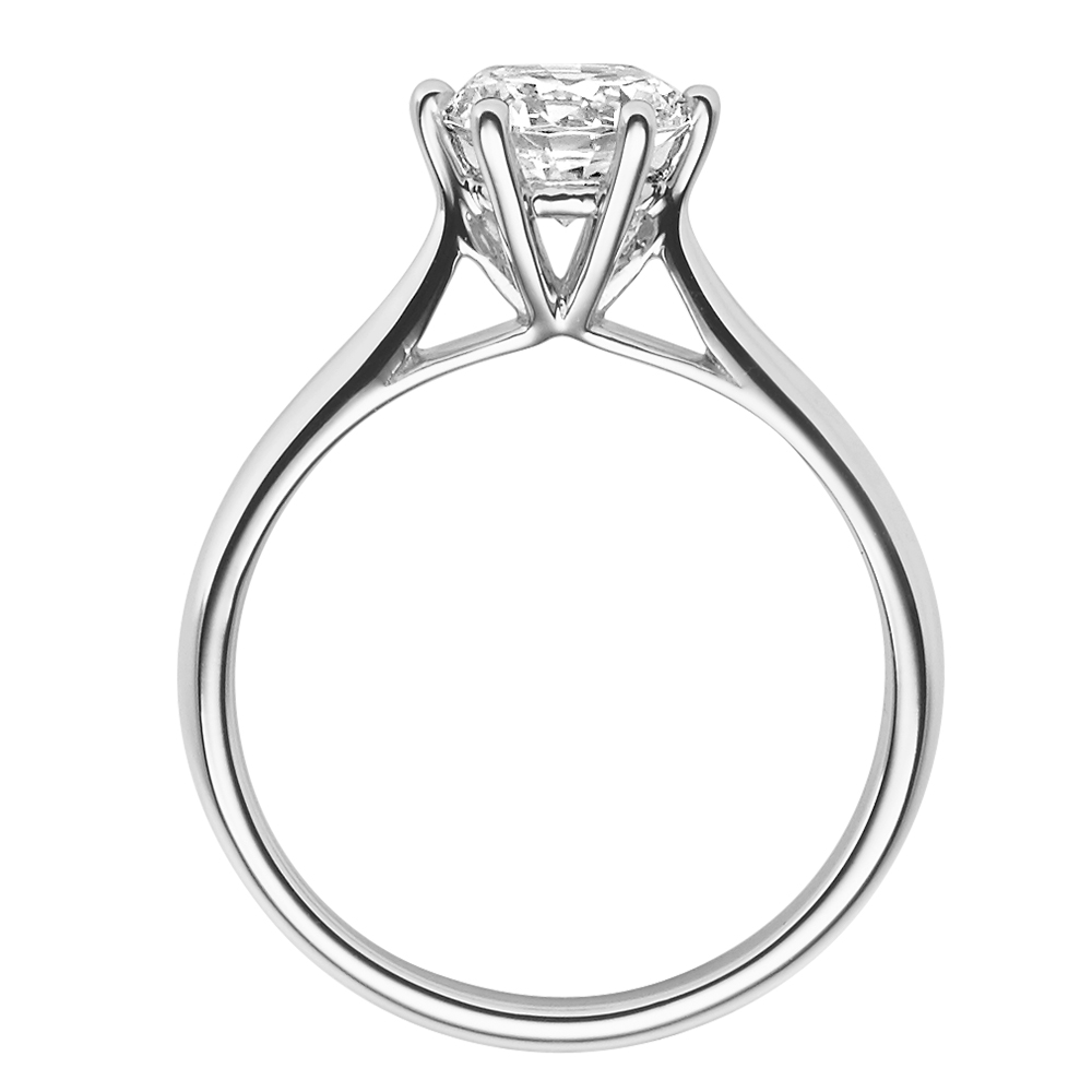 Rubin Verlobungsring 18007 Weißgold Solitär Ring