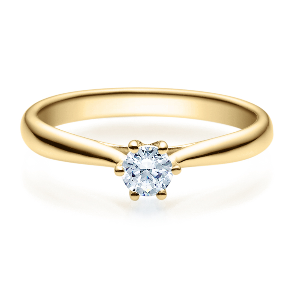 Rubin Verlobungsring 18007 Gelbgold Solitär Ring 0,250 ct. tw/si