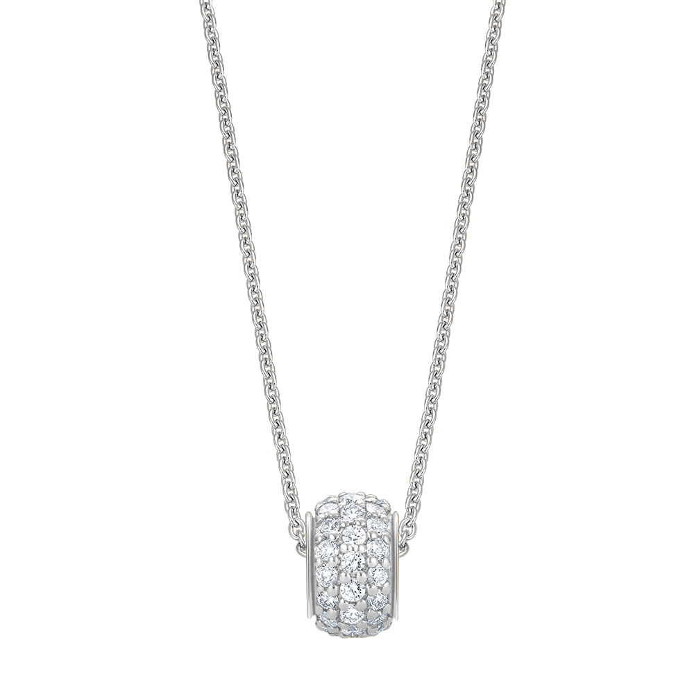 bella luce Halskette mit Diamant-Loop Weißgold 585 Brillant 0.150 ct.